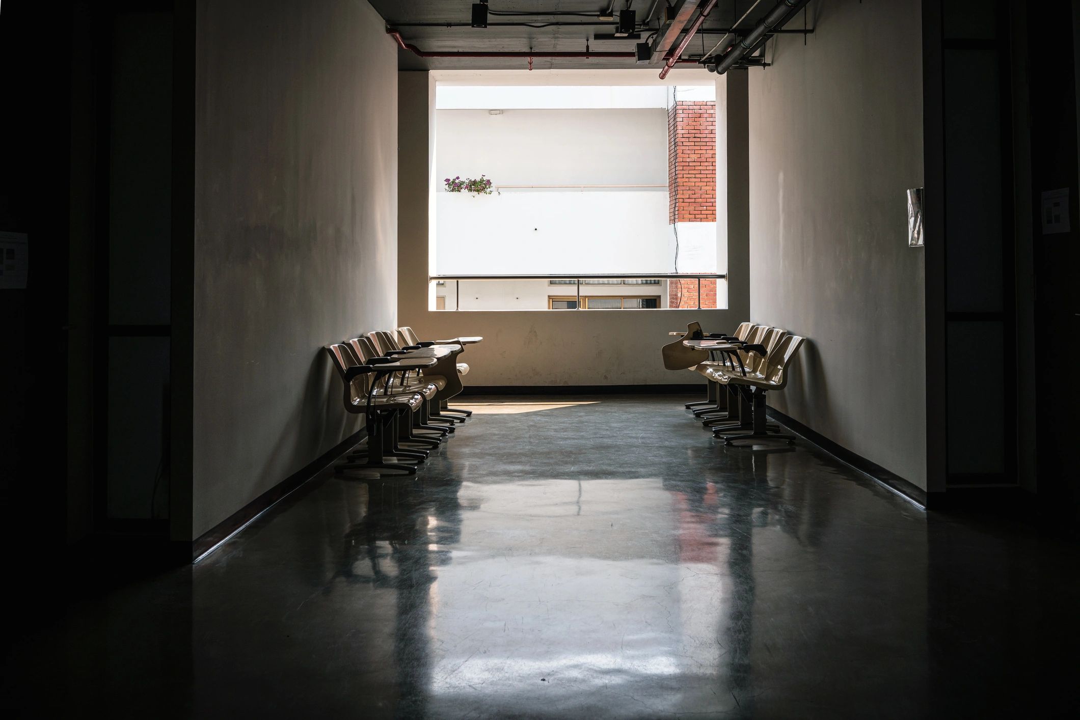 Bright corridor inside a professional office building